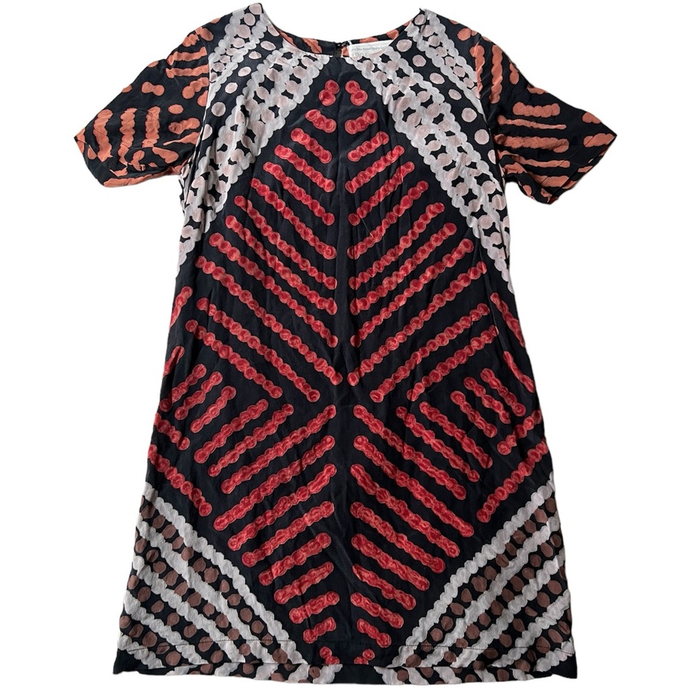 Roopa Pemmaraju Tribal‎ Printed Silk Shift Dress Anthropologie Size 8